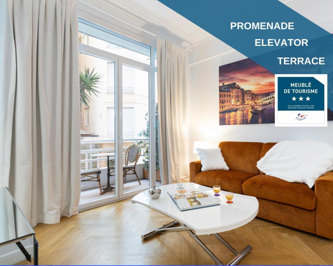 Promenade, 2Pieces Chic Et Clim Avec Terrasse Apartman Nizza Kültér fotó